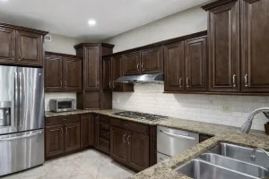 A modern white kitchen tile backsplash in Loganton, PA