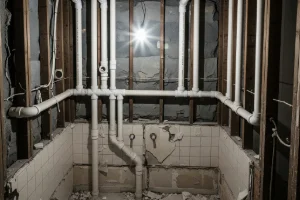 Exposed plumbing pipes in Loganton, PA