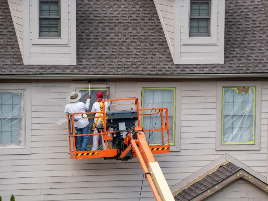 Exterior painting services in a residential home in Delaware County, PA