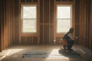 A kitchen with modern gray cabinets and updated countertops in Mifflinburg, PA