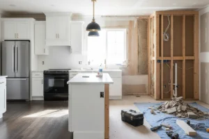 A kitchen with modern cabinets and updated countertops in Millheim, PA